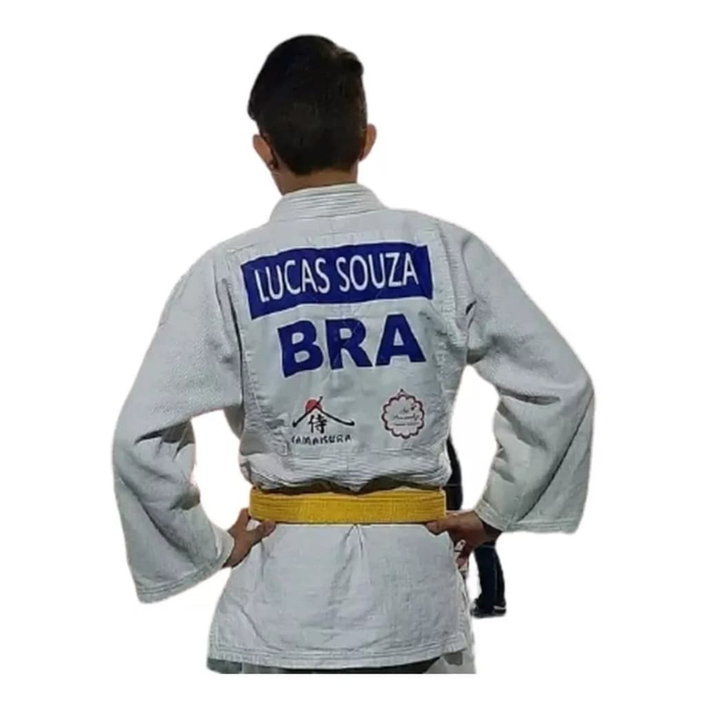 Patch Number Kimono Judô Jiu Jitsu Karatê - Seu Nome- Patrocínio