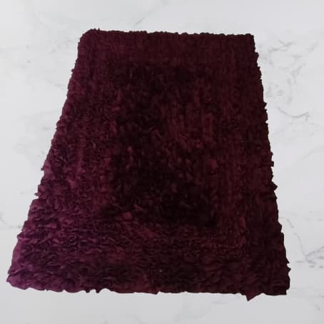 Tapete frufru para sala ou quarto 80x120 forro jeans