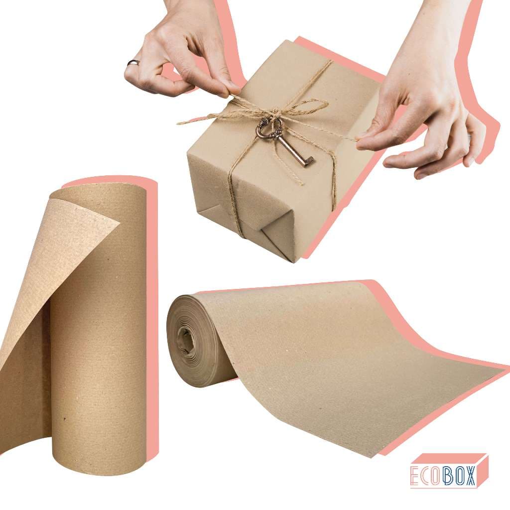 Papel Kraft Mix Bobina 60cm x 100mts Para Embrulho Pacotes Artesanato Embalagens Proteção Envios Correios Mascaramento