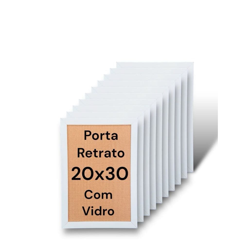 Kit 10 Porta Retratos 20x30 Moldura Branca Para Fotos Promoção
