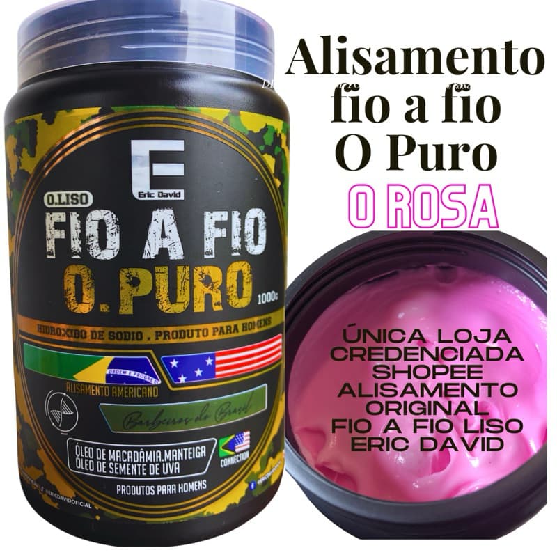 Alisamento fio a fio liso americano 1 kilo o Rosa