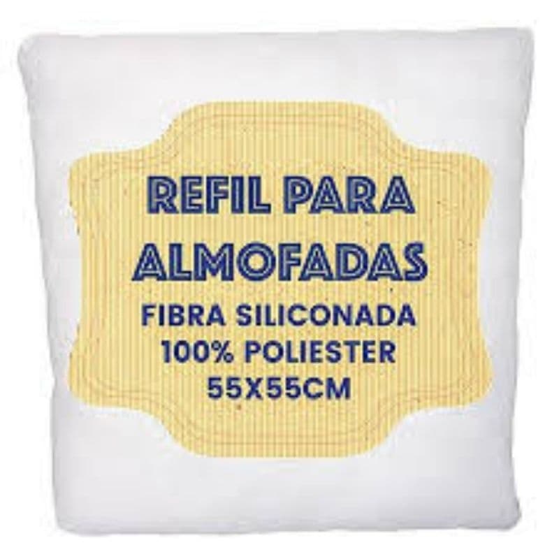 2 refil de almofada  55x55 cm fibra siliconada