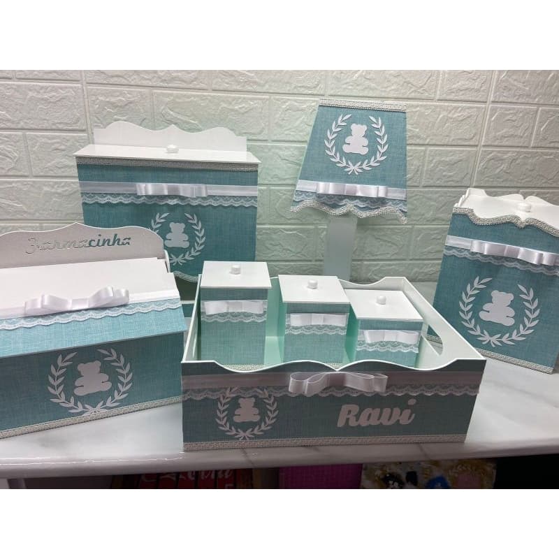 kit Higiene em MDF "Ursinho"