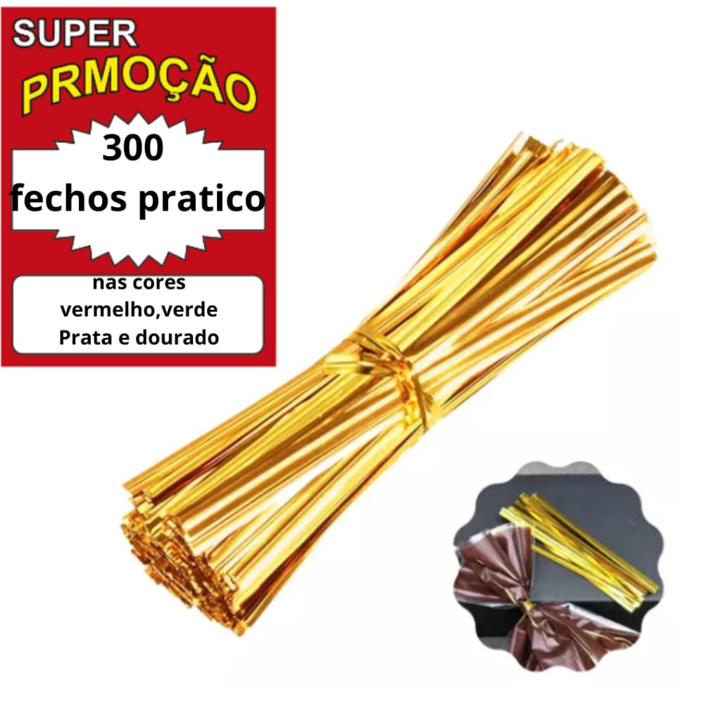 Fecho Prático Metálico - Amarrilho - 300 unidades