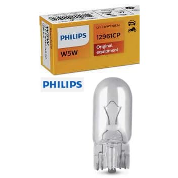 Lâmpada luz de placa, sinalização, luz interna ESMAGADA W5W Pingao Philips 12961CP
