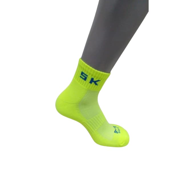 Meia Cano Médio Baixo de Poliamida Amarelo Neon 5K
