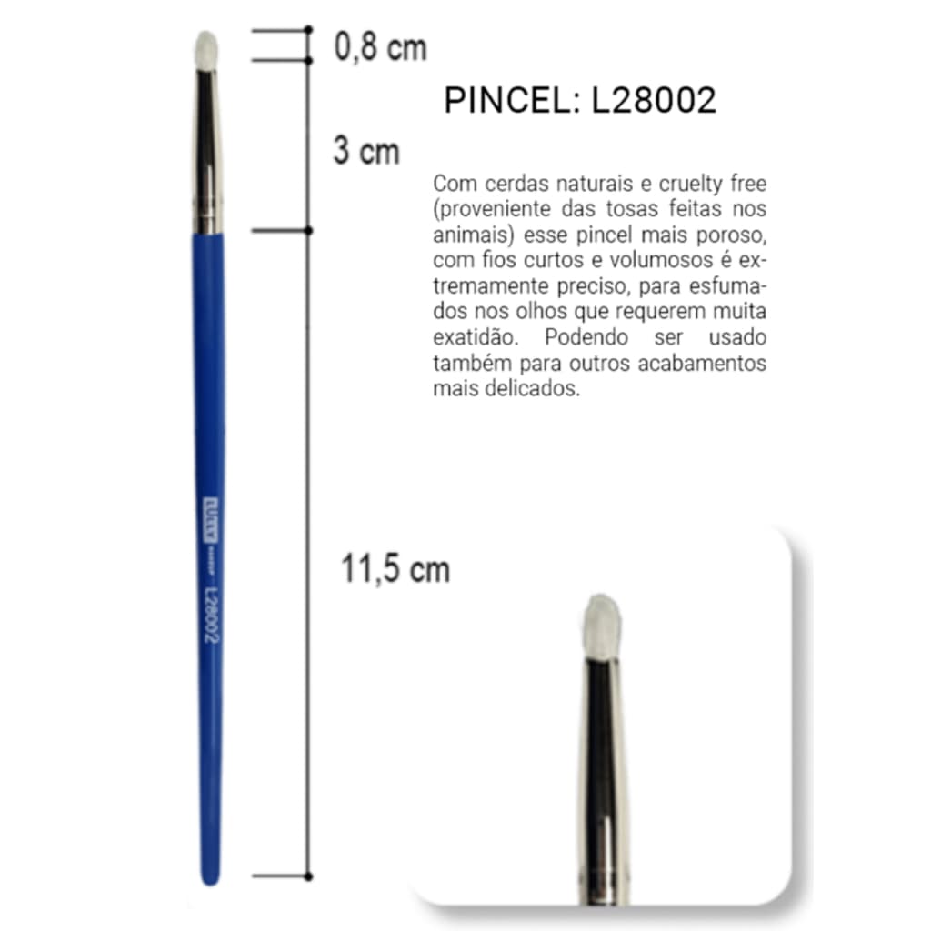 Pincel Lully Makeup L28002 - Pince Lápis de Precisão