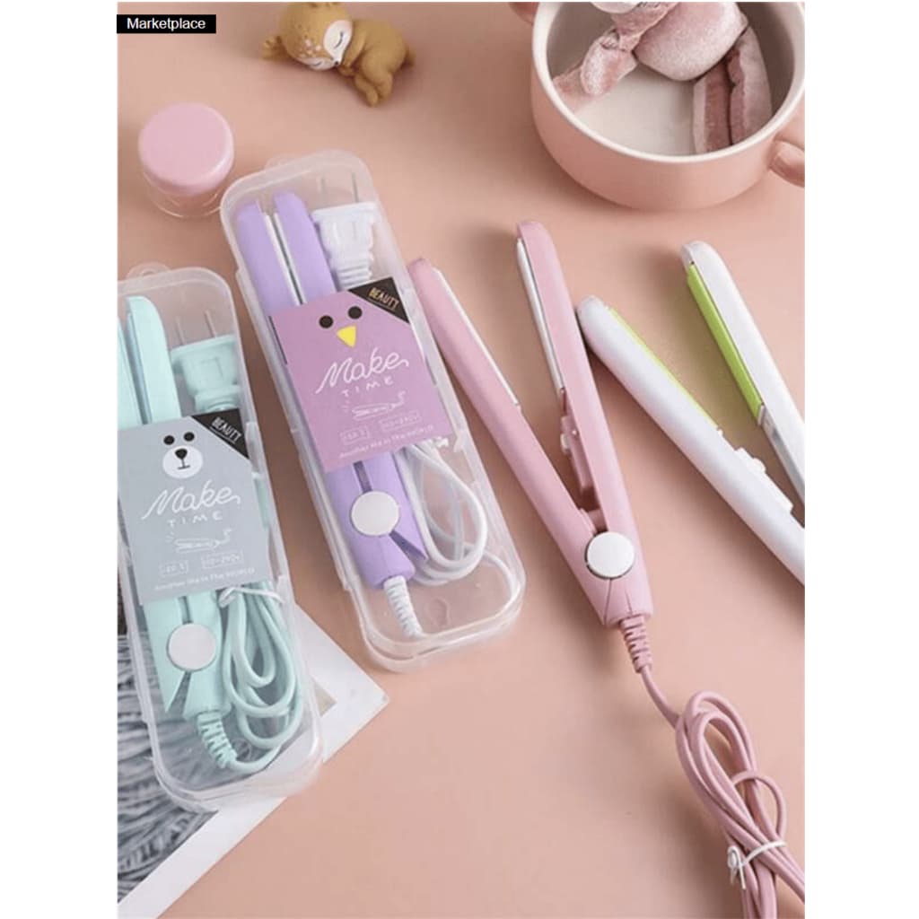Mini Chapinha Prancha De Bolsa Portátil Cabelo Bivolt Estojo