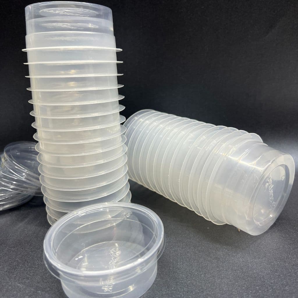 Kit de 100 Potes com Tampa Cristal para Molhos: Perfeito para Feijoada, Lanches, Pimenta e Mais