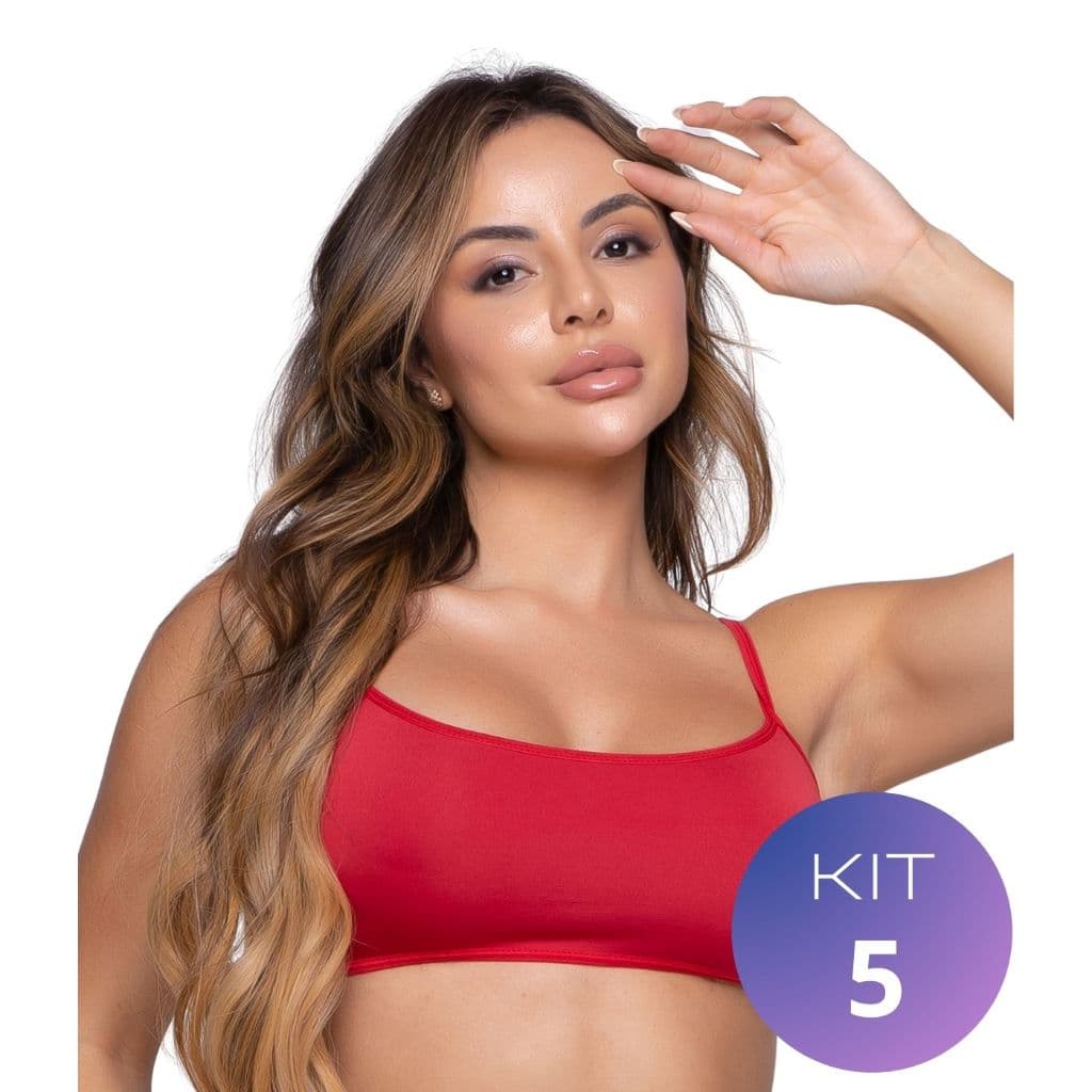 kit 5 Cropped Moda Gringa Costa Nua Moda Feminina Blogueira