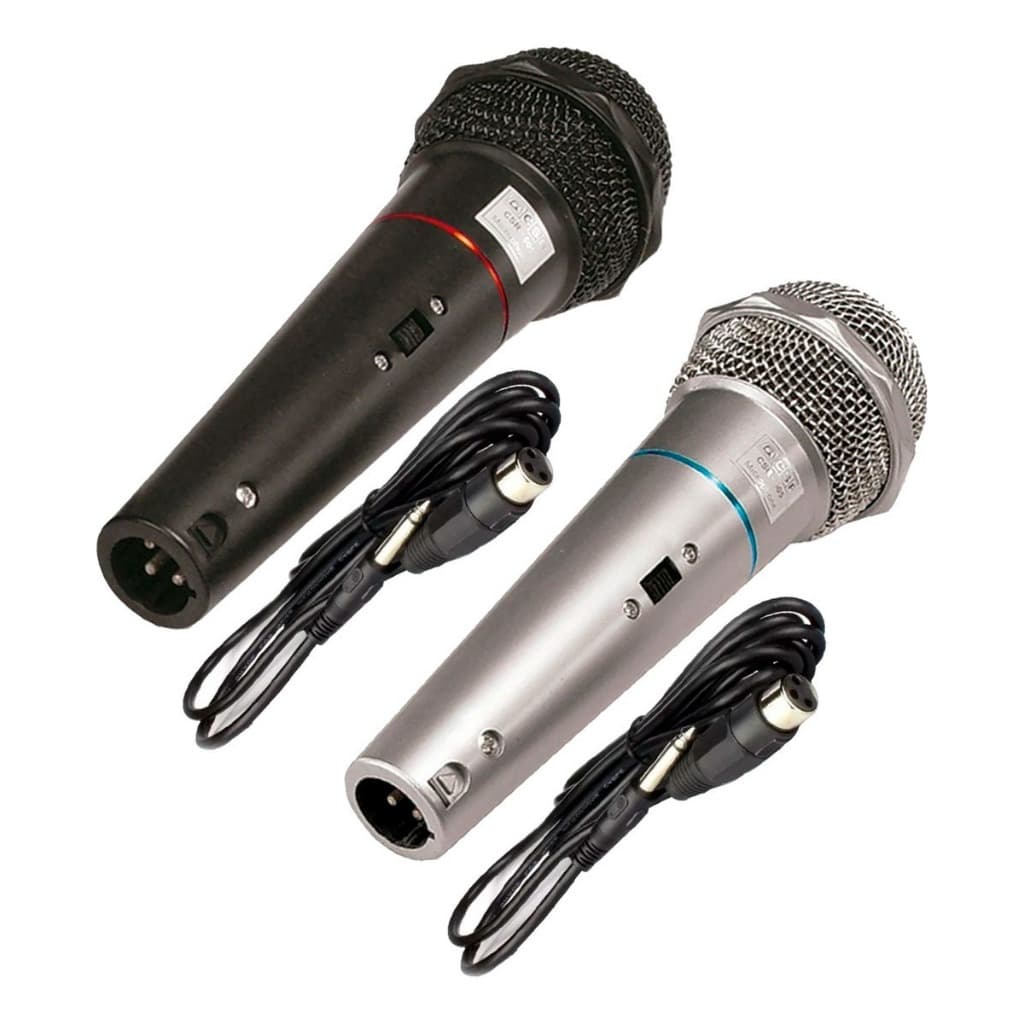 KIT C/ 2 MICROFONES COM FIO CSR C/ 2 PÇS CSR-505