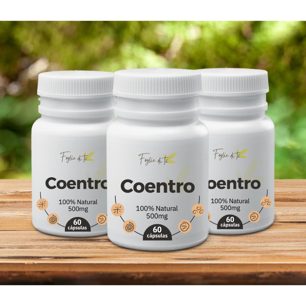 Extrato de Coentro - 60 cps - 500mg - 1 Frasco - Foglie di Té