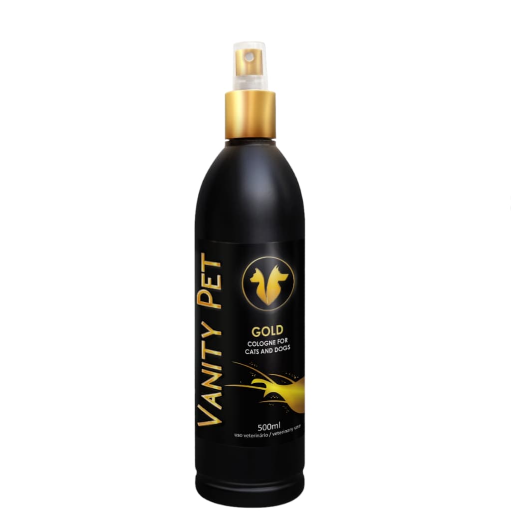 Perfume Colônia Vanity Pet Gold 500ml Para Cães e Gatos Banho e Tosa/Petshop