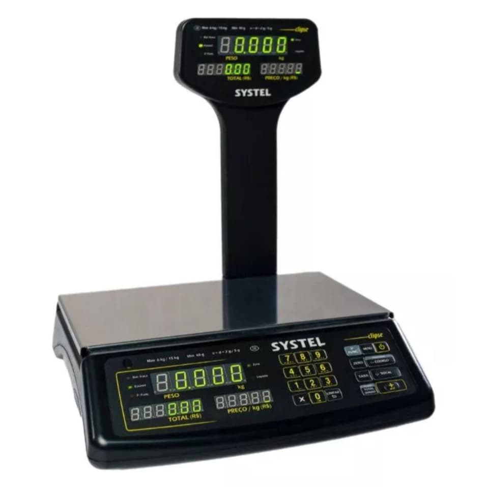 Balança Digital Systel Modelo Clipse Com Coluna Torre 30kg
