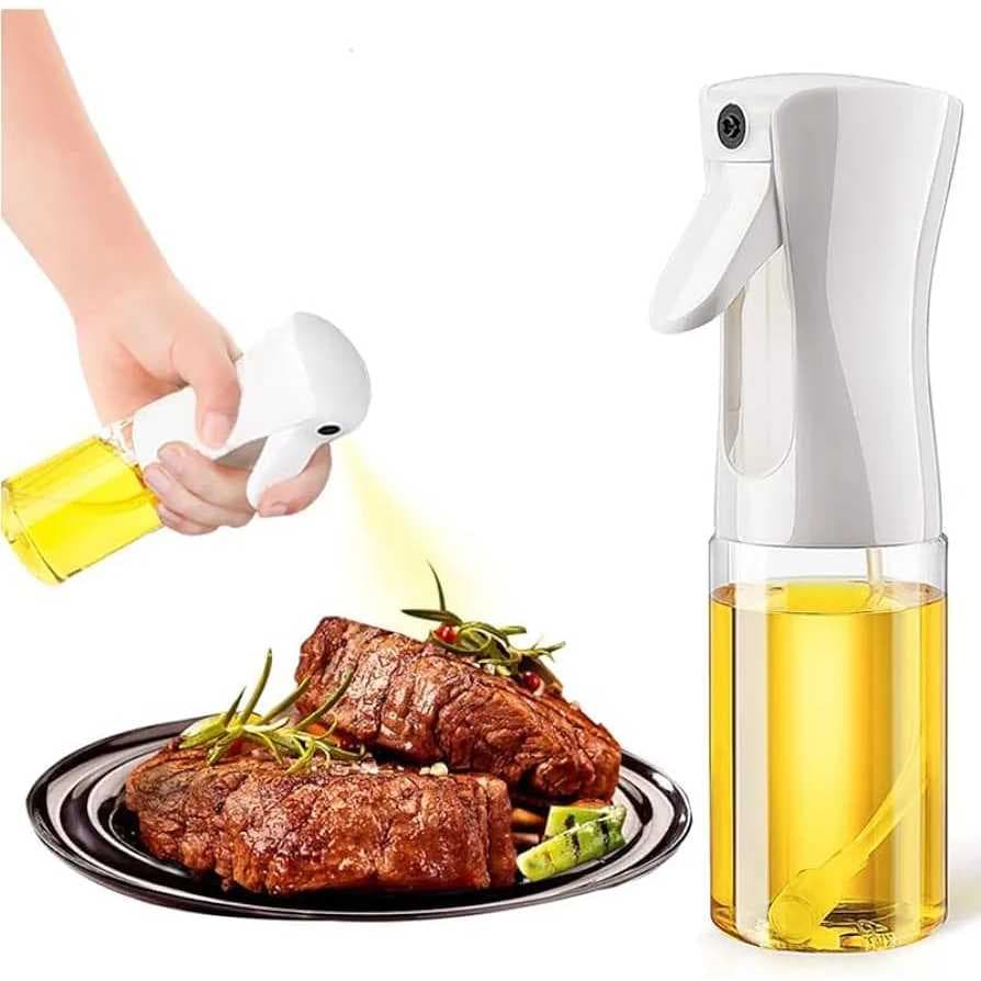 Garrafa Spray para Óleo 200ml Multifuncional para Cozinha 4Leader - Dispenser Ideal para Óleos, Azeite, Vinagre e Molhos - Material Ecológico Livre de BPA