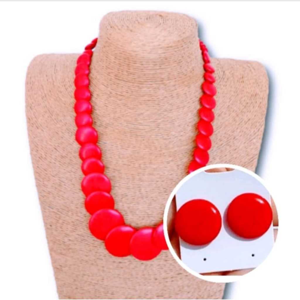 Colar Feminino De Pedra Howlita Kit Colar + Binco De Botão