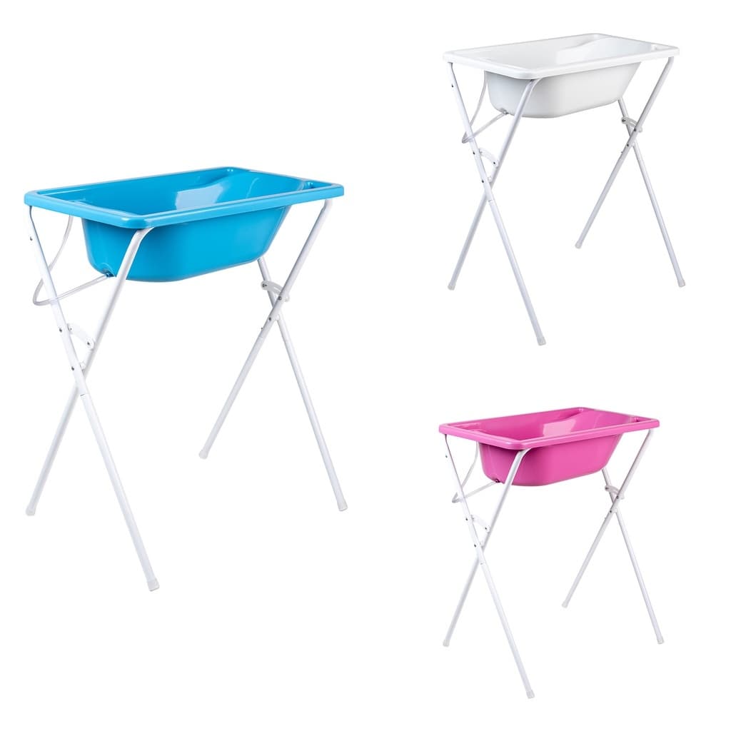 Banheira com suporte dobrável, tanque 25 L, até 30Kg banheira para bebê segura