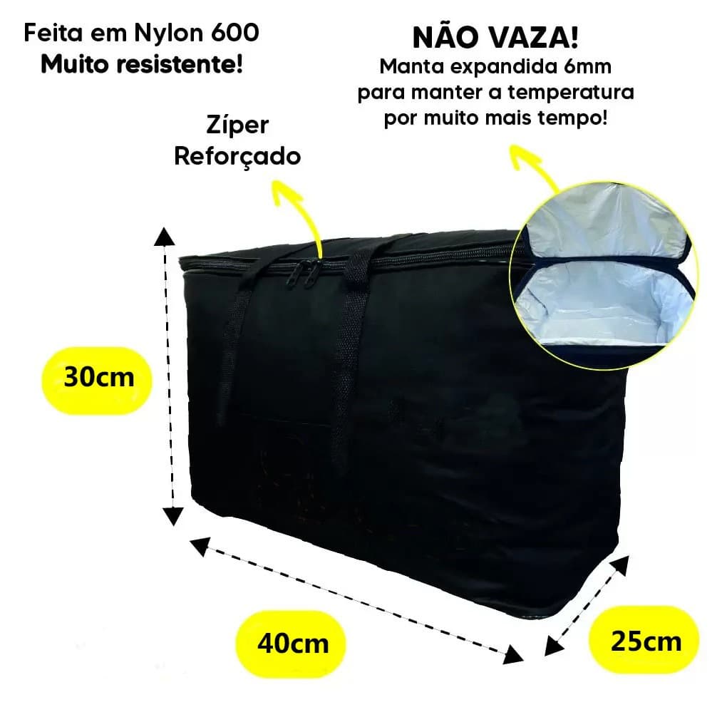 Kit Com 3 Bolsas Térmicas Para Pesca Camping Praia Reforçadas