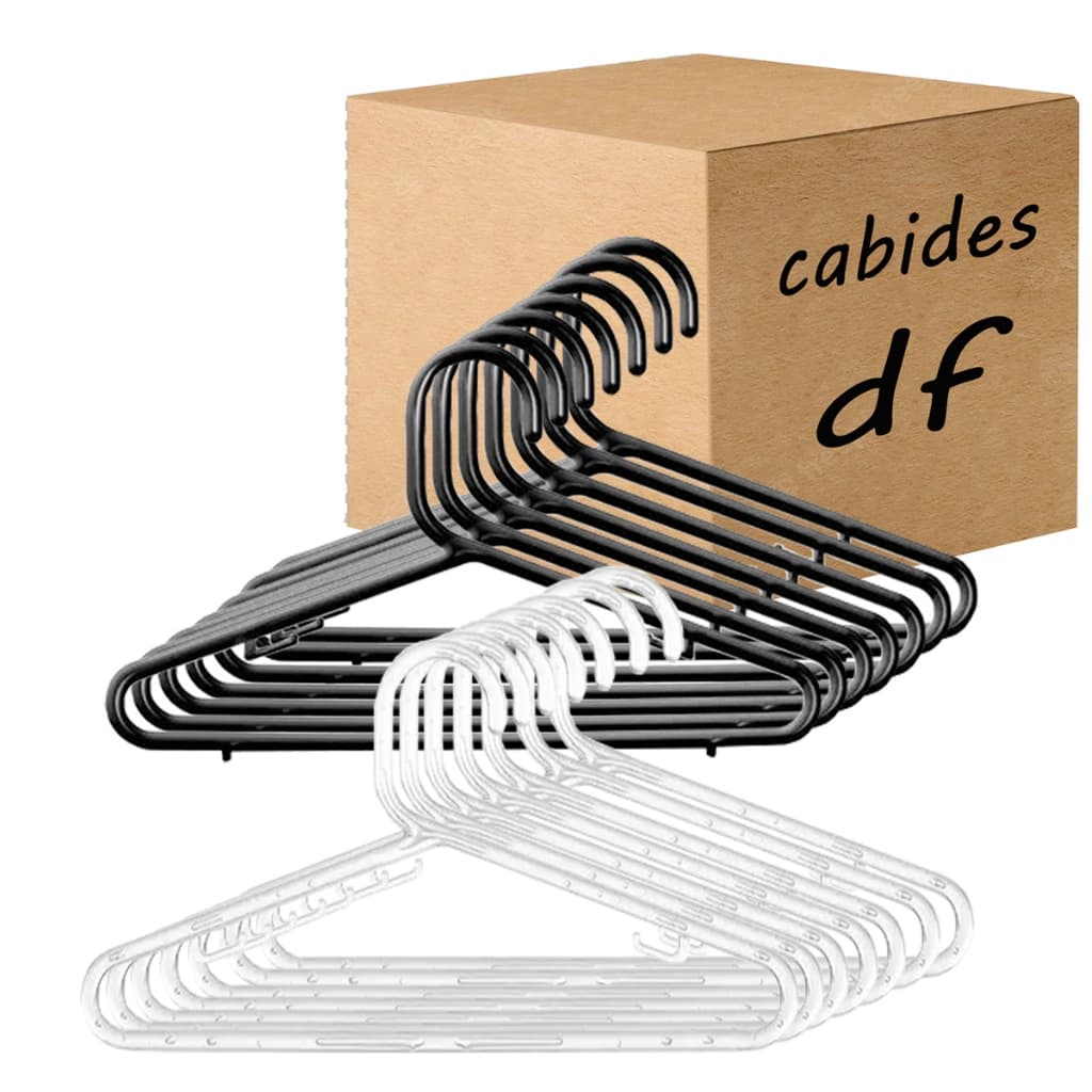 Kit 100 Cabides Adulto acrílico ou preto para camisas blusas camisetas