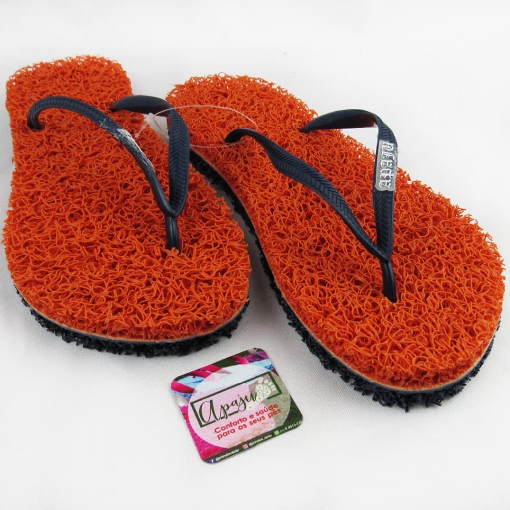 Chinelos Apaju Duplo Capacho Slim Laranja