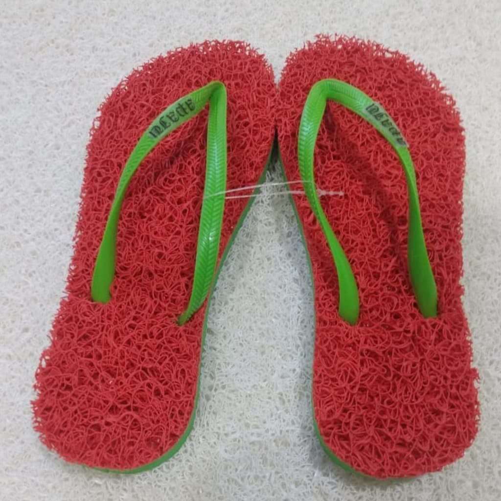 Chinelos Apaju Duplo Capacho Slim Vermelho