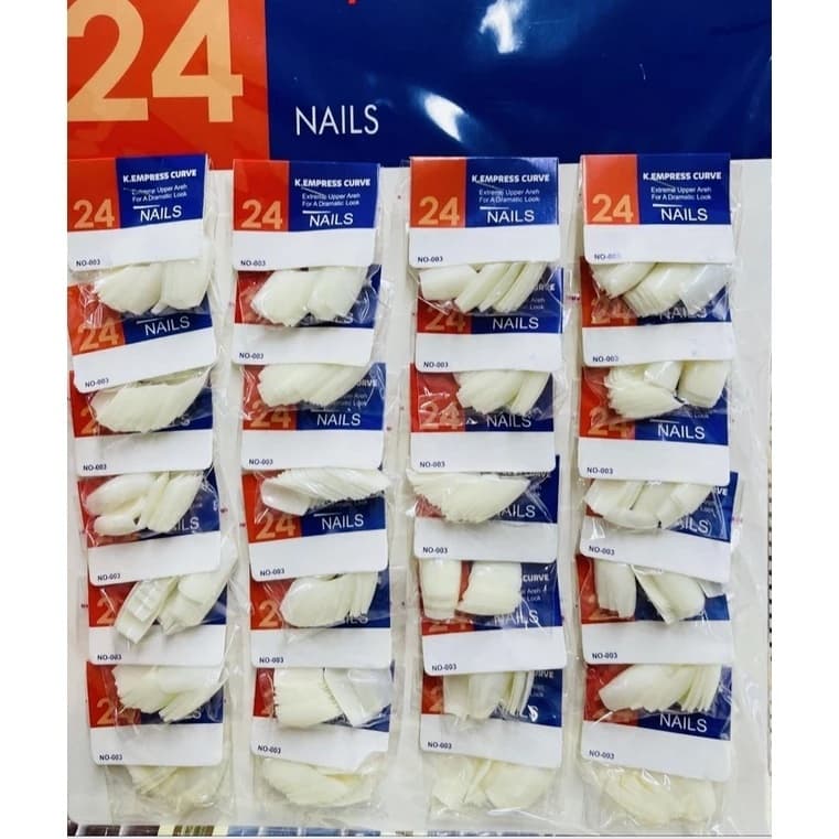 Kit 24 Unhas Postiças Para Alongamento Cor Brancas