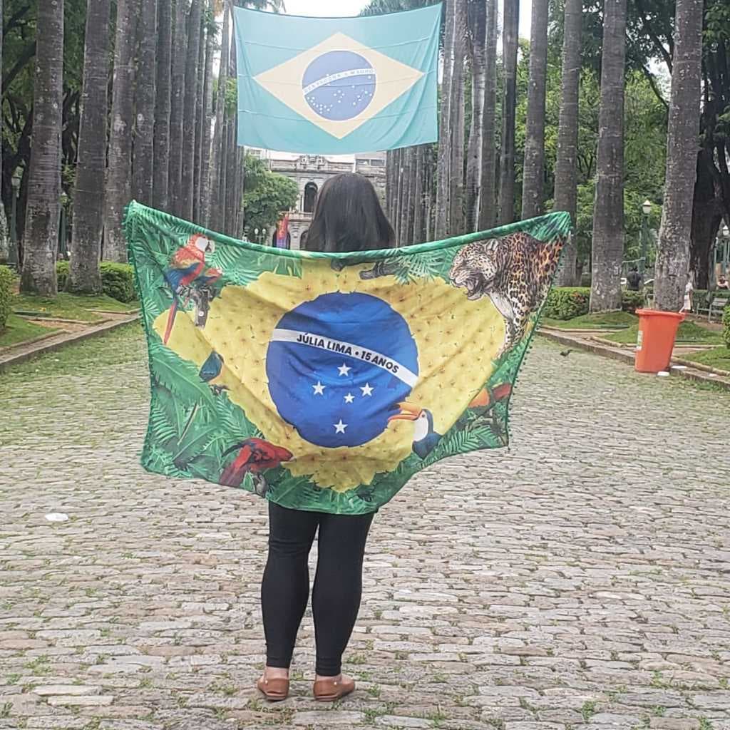 Canga Pareô Saída de Praia Feminina Personalizada- Brasil Amazonas