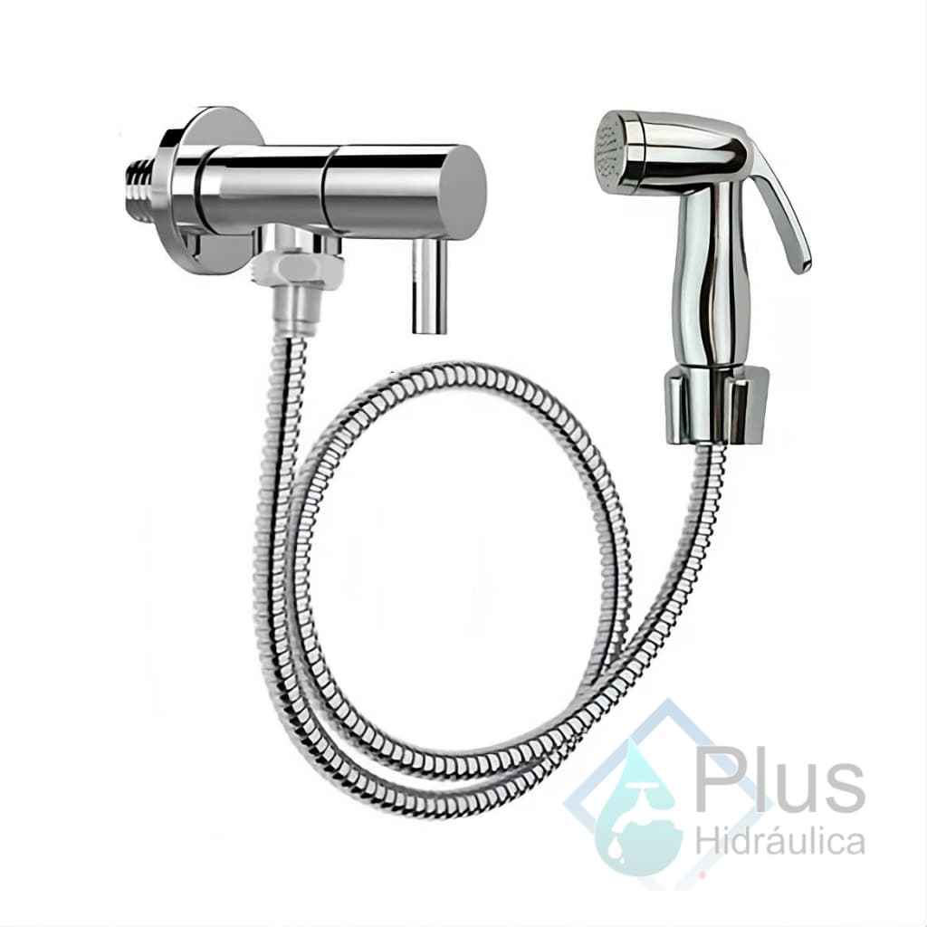 Ducha Higiênica Metal Cromado 1/4 De Volta