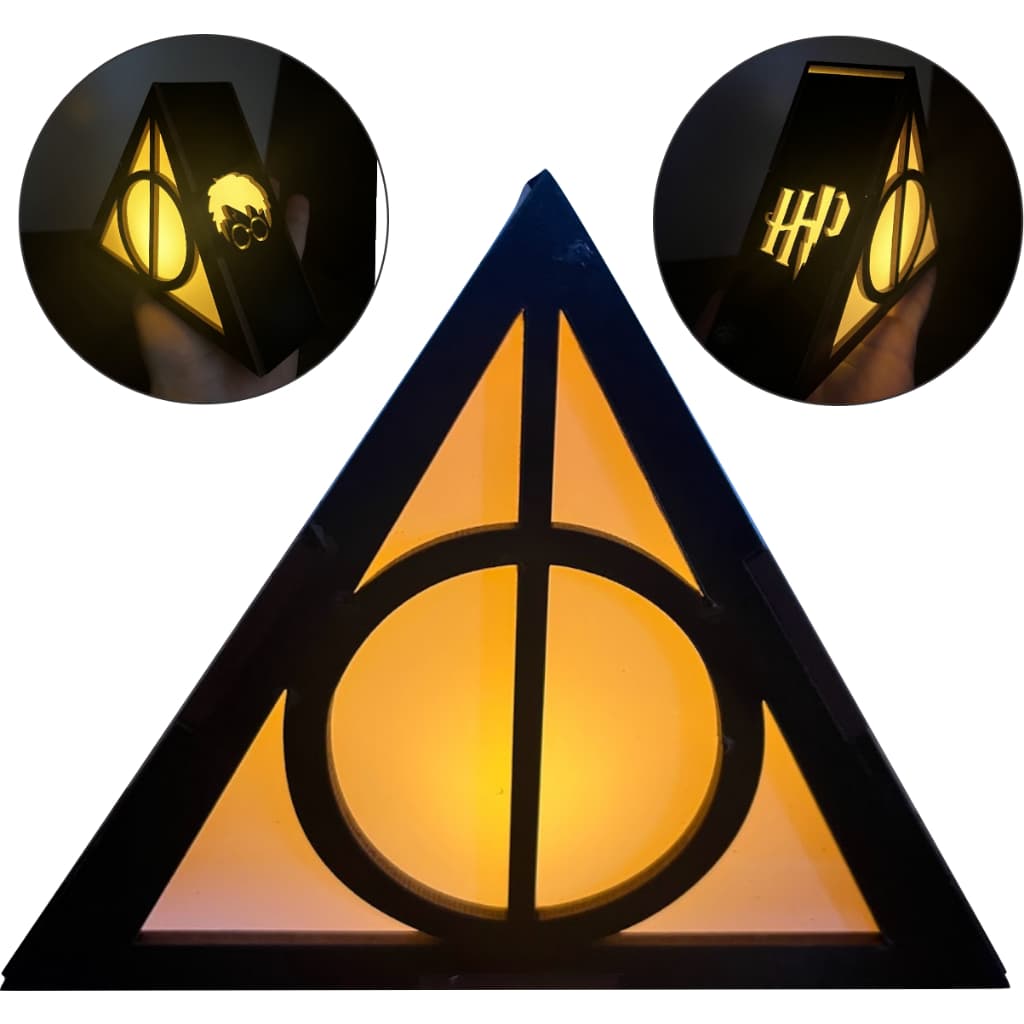 Luminária Harry Potter Reliquias da Morte MDF