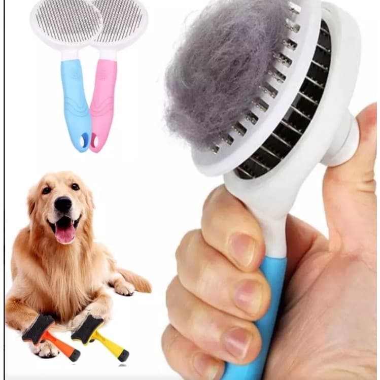 Escova Pet Rasqueadeira Pet  Pra Cachorro E Gatos Tirar os Pelos