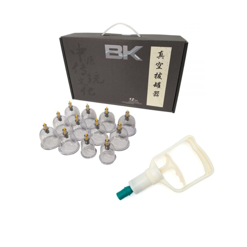 Kit Ventosa Bk 12 copos Standard Acrílico Ventosaterapia