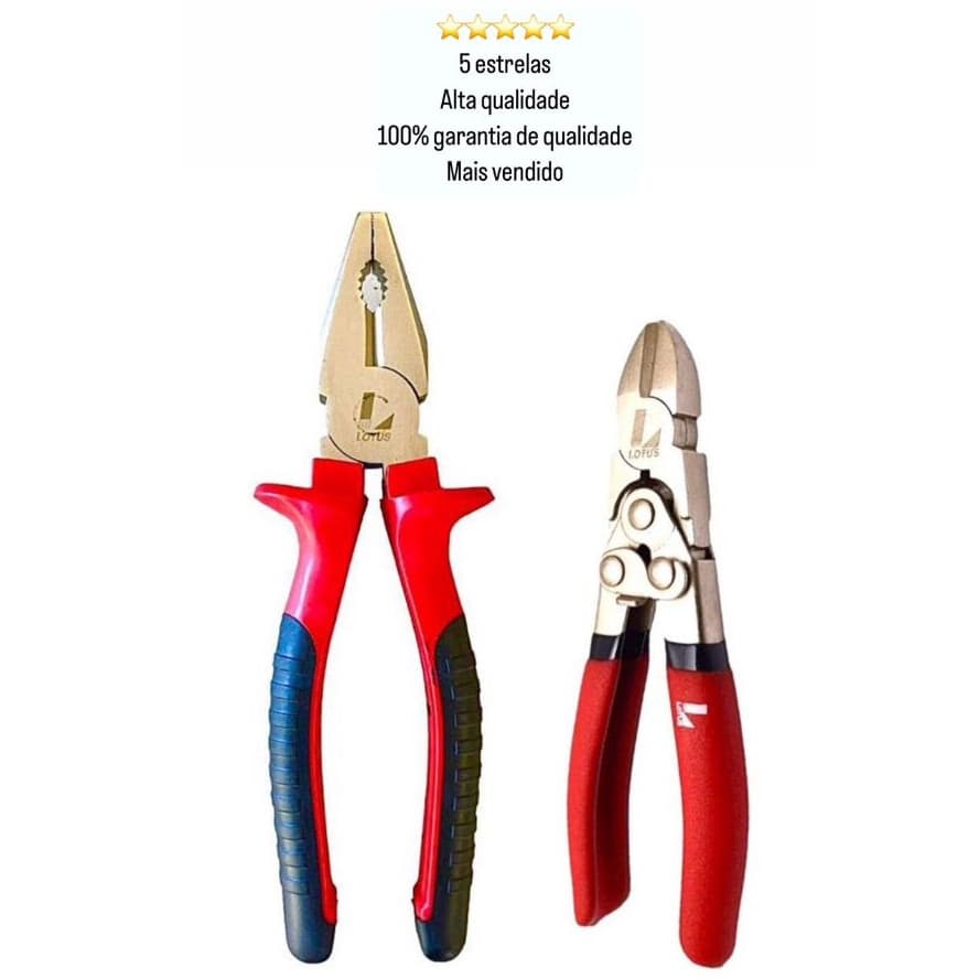 Kit Alicate Universal 8 + Alicate Corte 6,5 Profissional