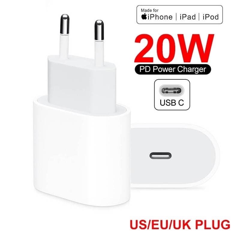 Caixinha Carregador Turbo 20W - Fonte Tomada Tipo C Turbo X Cabo Lightning para iPhones