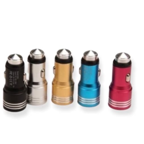 Kit 2 Carregadores turbo adaptador veicular de isqueiro de carro c/ 2 saídas USB