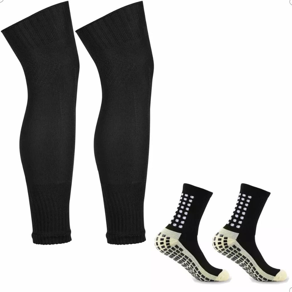 Kit Meia Antiderrapante Canelito Esportivo Futsal Futbol Meiao Cortado Meia Aderente Meião Futebol