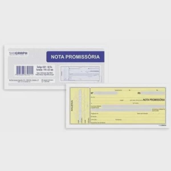 Nota Promissoria 50 Folhas Amarela