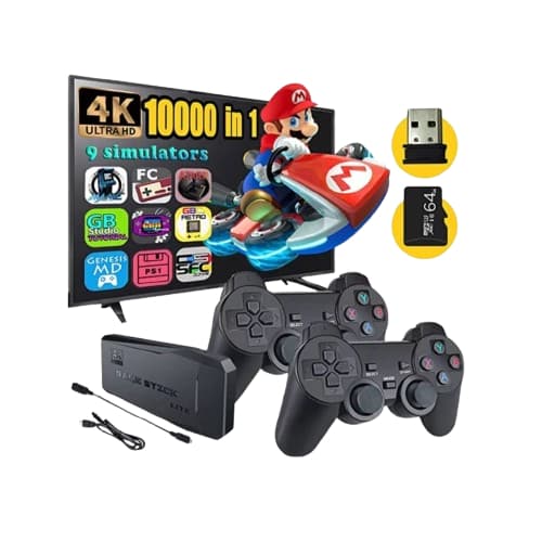 Video Game Retrô Game Stick Lite 4K Pen Drive Com 2 Controles sem Fio + de 10,000 Jogos