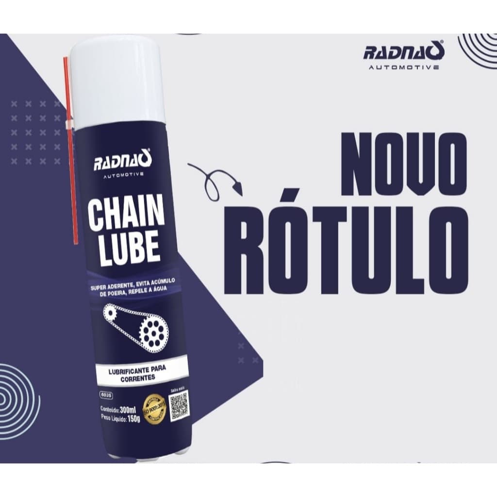 Desfrute de uma Corrente Sempre Lubrificada: Kit com 3 Sprays Lubrificantes Chain Lube 300ml - Radnaq