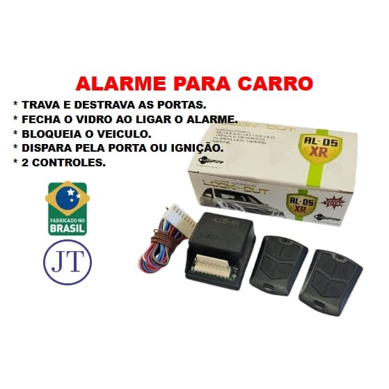 ALARME CARRO UNIVERSAL LOOK OUT AL 05XR COM 2 CONTROLES