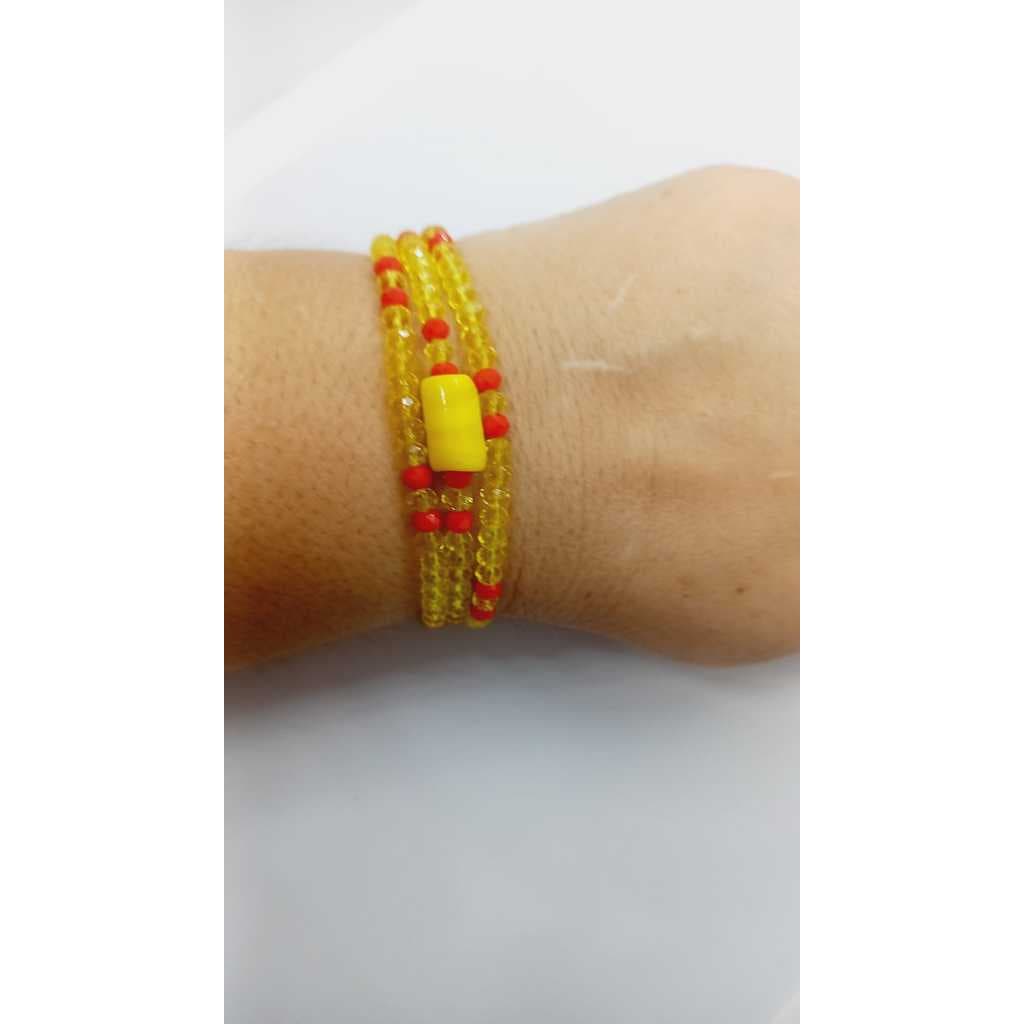 GUIA DE PROTEÇÃO – PULSEIRA – IANSÃ I – LUXO – FIO DE CONTAS - UMBANDA CANDOMBLÉ ORIXÁ ENTIDADE