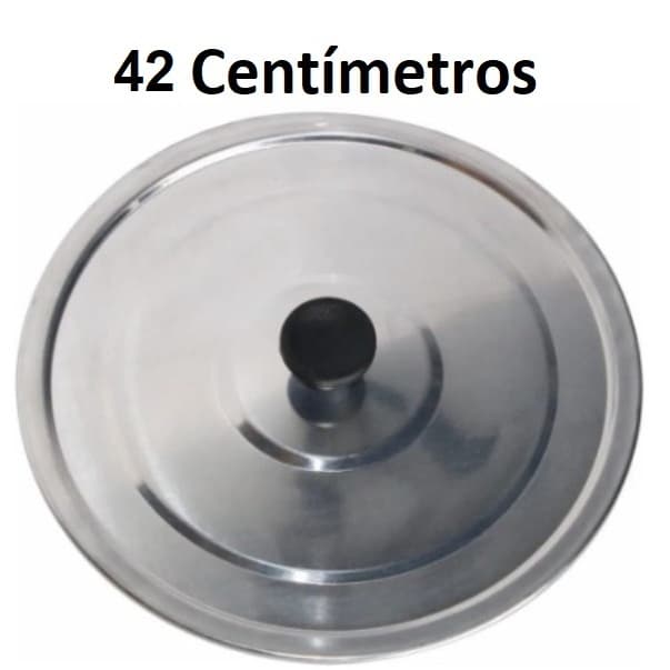 Tampa Grande Avulsa De Alumínio Leve Polida Para Caçarola, Panelas, Frigideiras, Tachos e Caldeirão Nº42 Cm