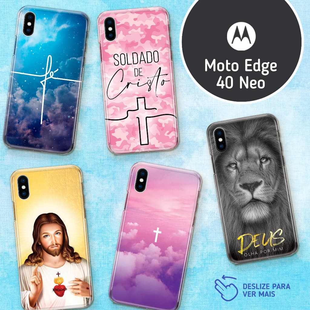Capa Capinha - Motorola Moto Edge 40 Neo - Religião Deus Jesus