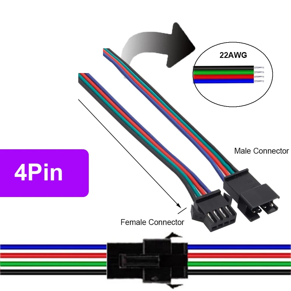 Conector de engate rápido 4 vias conector de pressão Conector De Engate Rápido Macho Fêmea