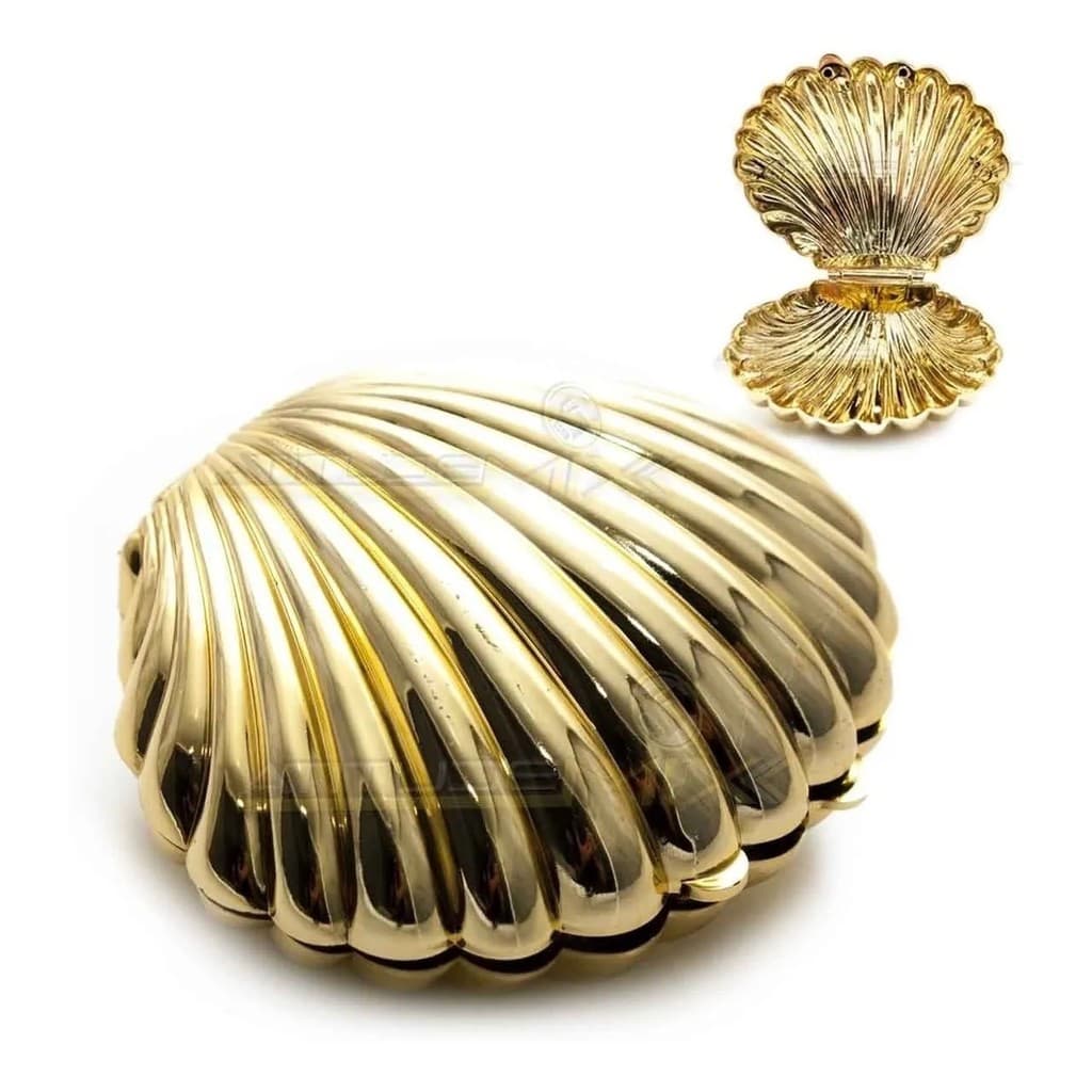 Kit 12 a 48 Conchas Marinha Sereia Dourada/Prata/Branca Lembrancinha Decoração