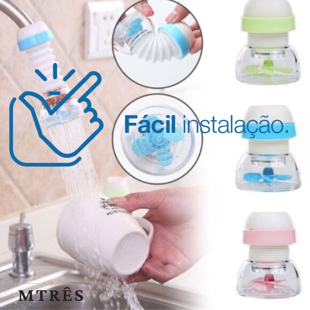 Kit Bico Retrátil para Torneira Giratória 360° Filtro De Água Arejador para lavatorio cozinha expansor chuveirinho 💧