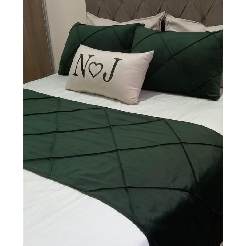 kit peseira na cor verde personalizado para cama casal ou Queen