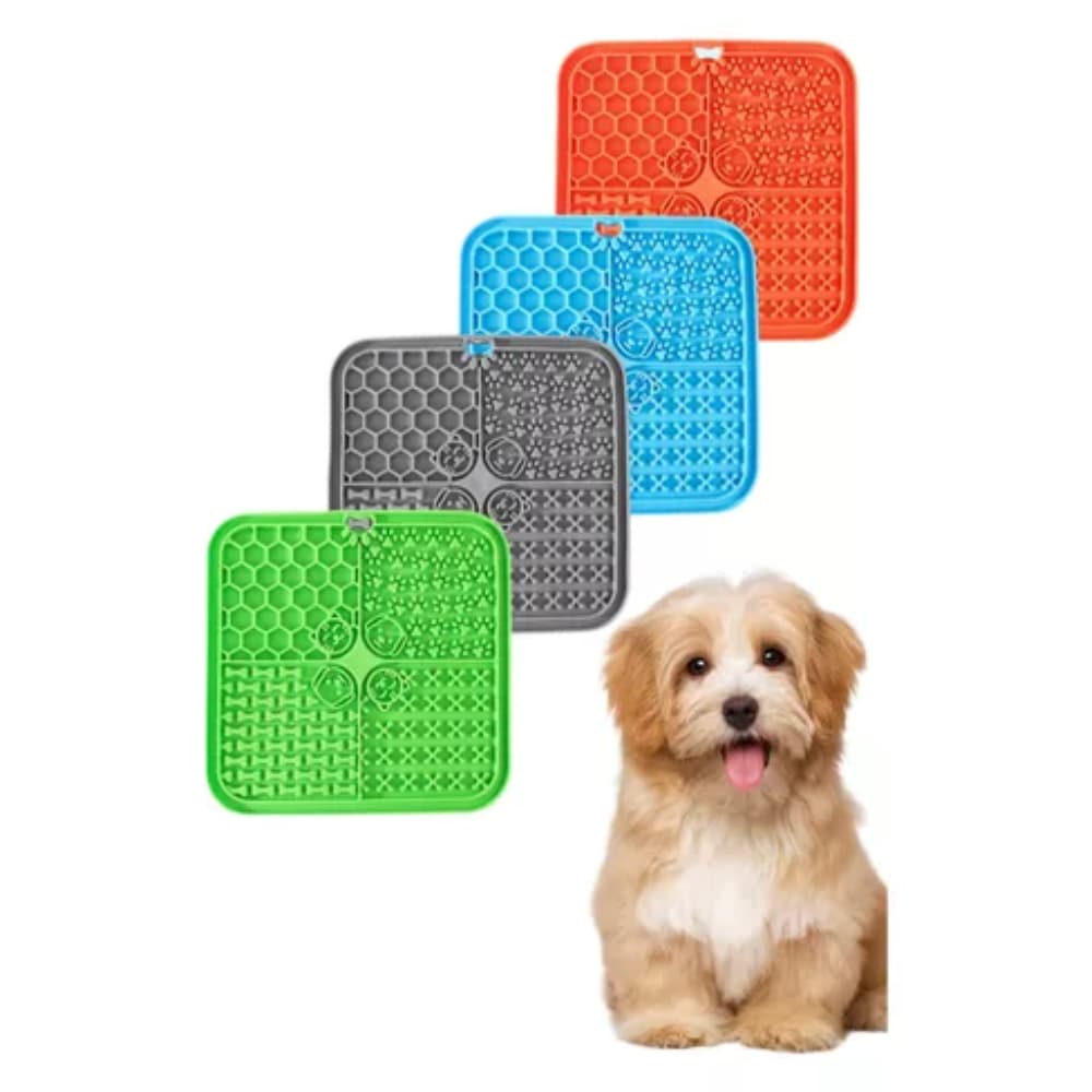 Comedouro De Lamber Lento Silicone Cães e Gatos Comida Stress