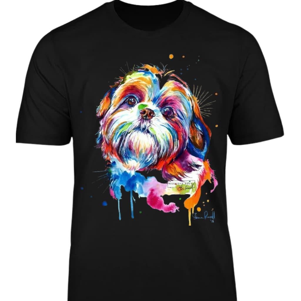 Camiseta Personalizada Dog Pet Shih Tzu 100% Algodão Blusa unissex Envio imediato