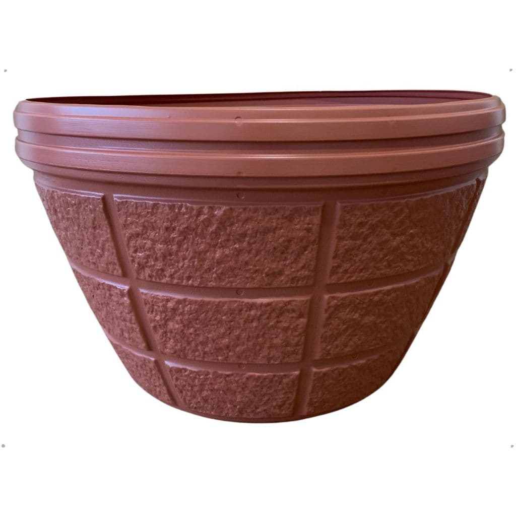 Vasos Redondos Rústico Plantas Plástico 38 Litros 50X30cm Cerâmica Decorativo c/ Furos de Drenagem
