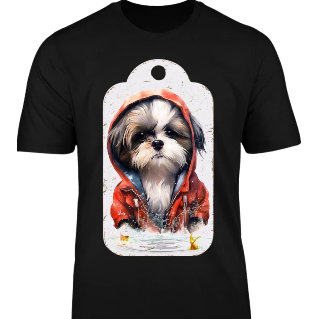 Linda Camiseta Shih Tzu Dog Pet Cachorrinho Blusa unissex 100% Algodao Camisa envio imediato